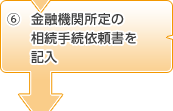 6.金融機関所定の相続手続依頼書を記入
